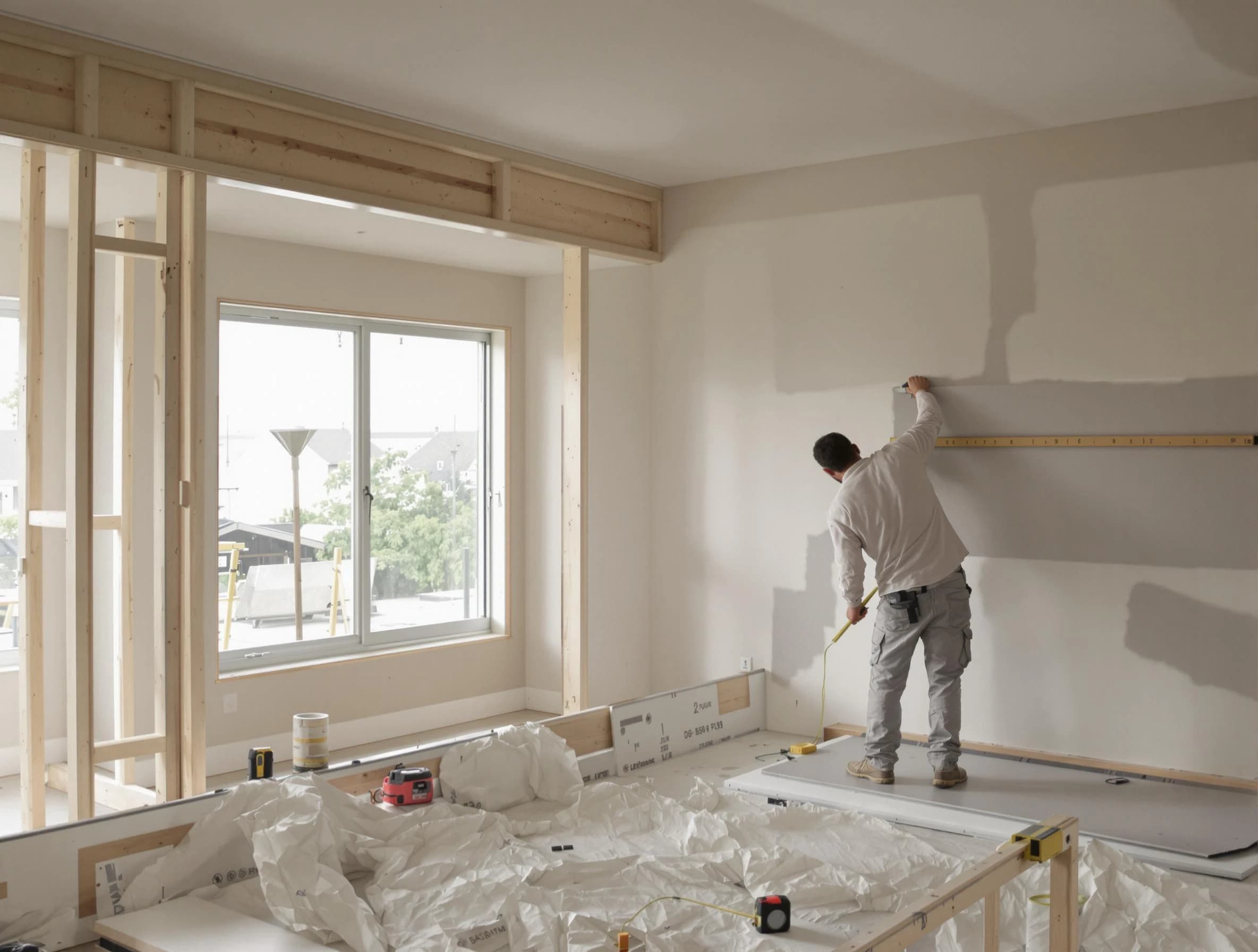 Strongsville House Painters installing new drywall in Strongsville, OH