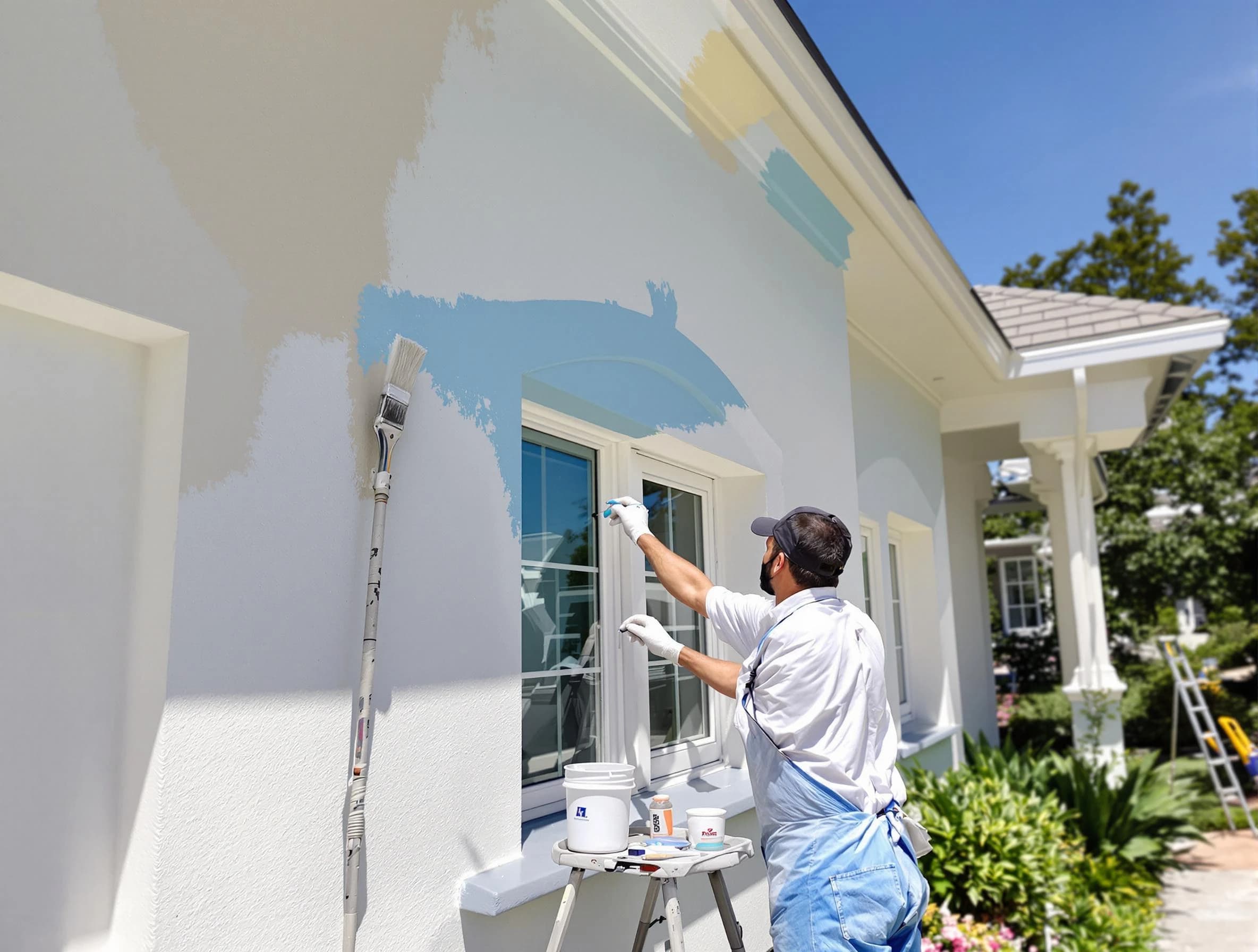 Strongsville House Painters professional painting the exterior of a house in Strongsville, OH