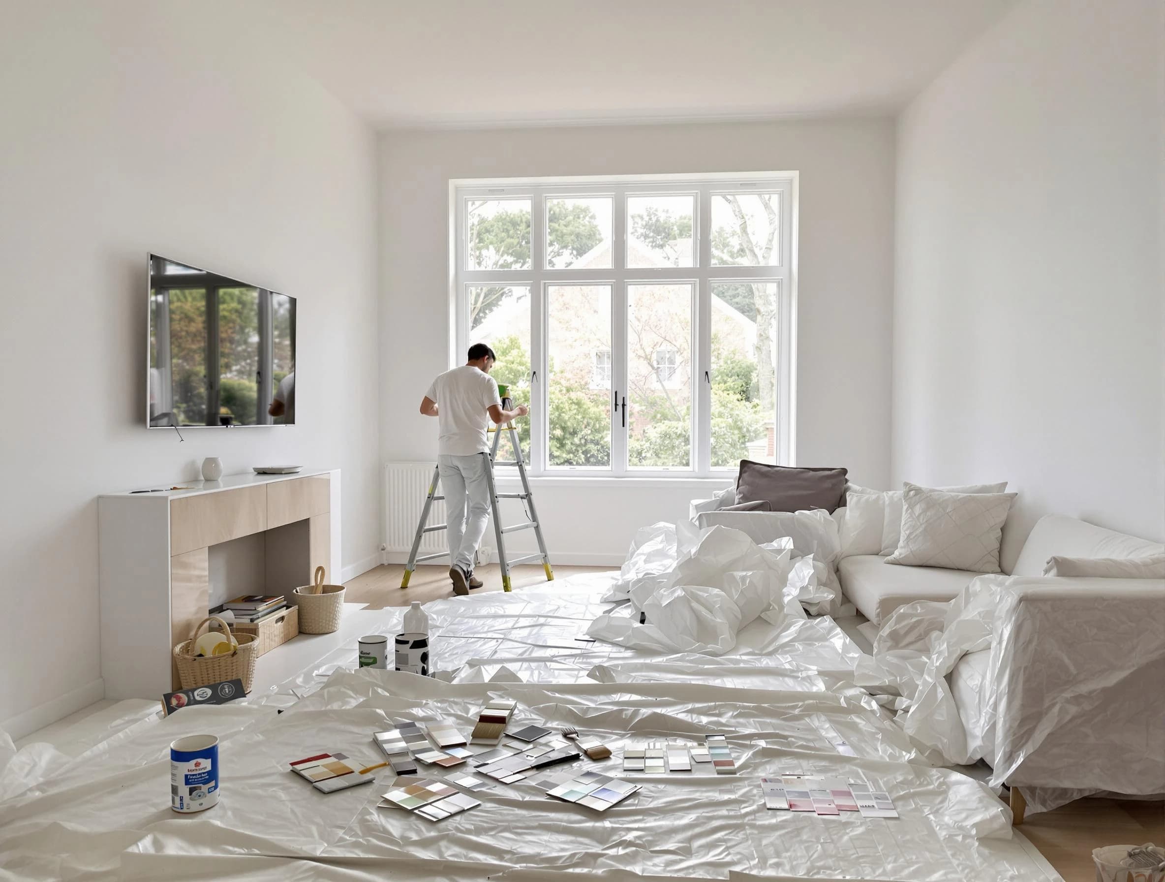 Strongsville House Painters professional applying interior paint in Strongsville, OH